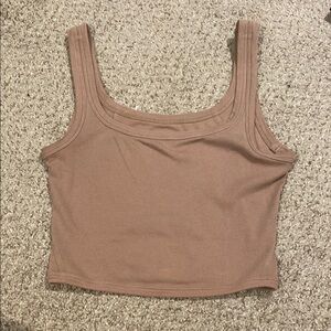 lululemon athletica Cream Sleeveless Cropped Tank Top